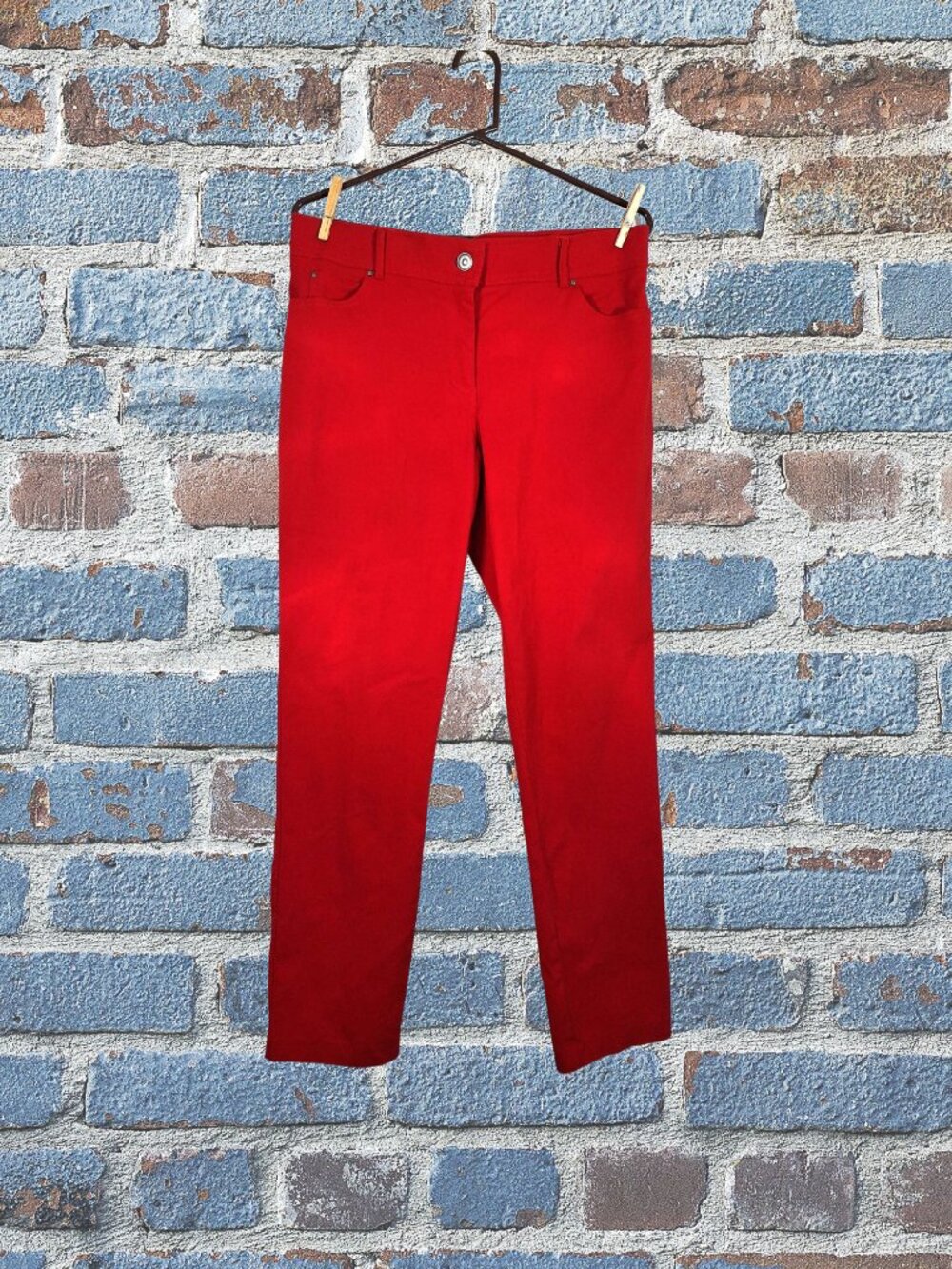 89th & Madison Red Jean Style Pants Stretchy Size 14